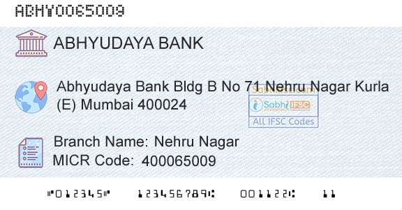 Abhyudaya Cooperative Bank Limited Nehru NagarBranch 