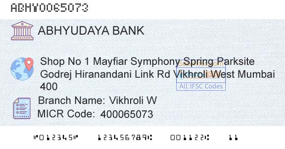 Abhyudaya Cooperative Bank Limited Vikhroli WBranch 