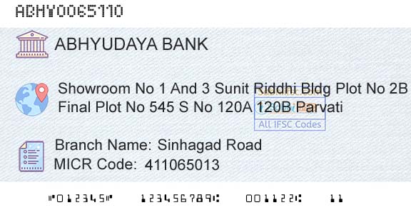 Abhyudaya Cooperative Bank Limited Sinhagad RoadBranch 