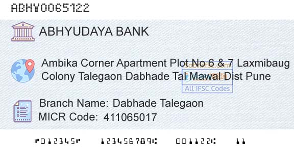 Abhyudaya Cooperative Bank Limited Dabhade TalegaonBranch 