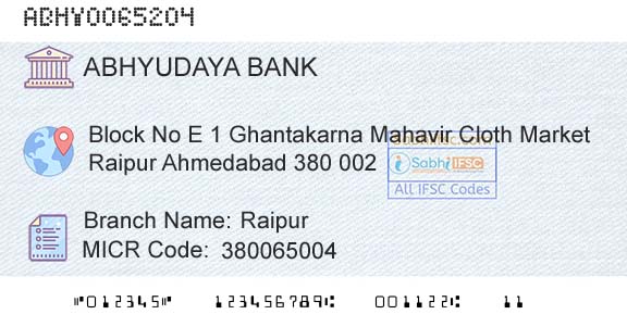Abhyudaya Cooperative Bank Limited RaipurBranch 