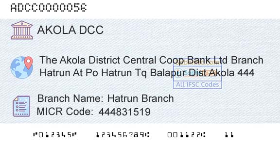 The Akola District Central Cooperative Bank Hatrun BranchBranch 