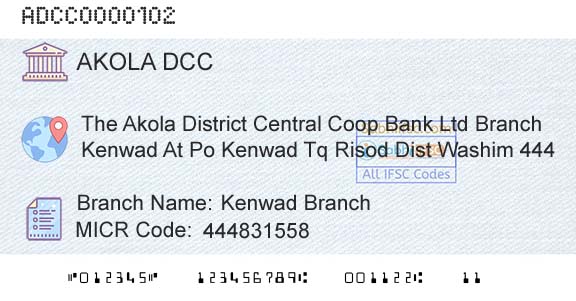 The Akola District Central Cooperative Bank Kenwad BranchBranch 