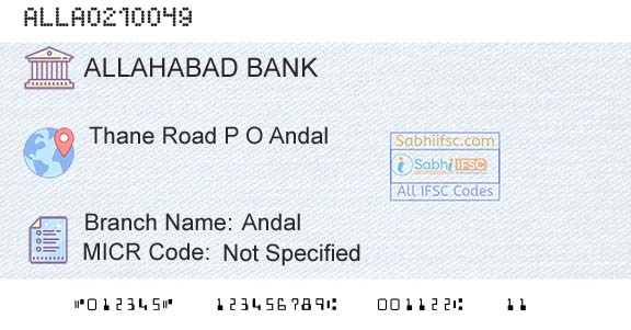 Allahabad Bank AndalBranch 