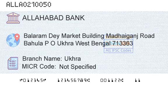 Allahabad Bank UkhraBranch 