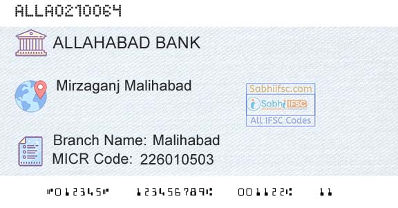 Allahabad Bank MalihabadBranch 