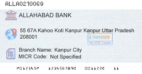 Allahabad Bank Kanpur CityBranch 