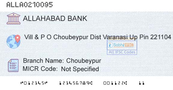 Allahabad Bank ChoubeypurBranch 