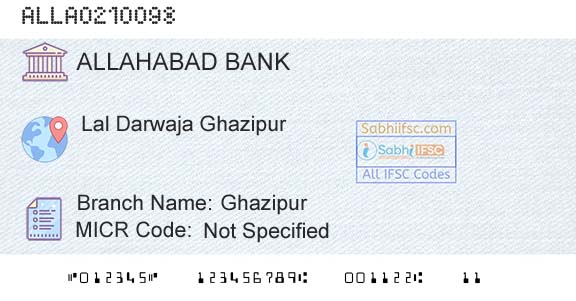 Allahabad Bank GhazipurBranch 