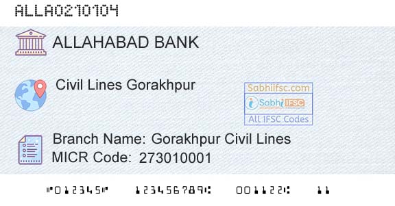 Allahabad Bank Gorakhpur Civil LinesBranch 