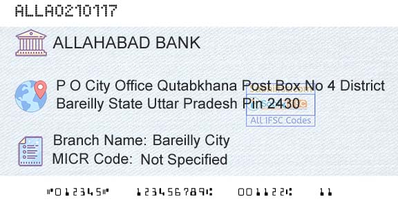 Allahabad Bank Bareilly CityBranch 
