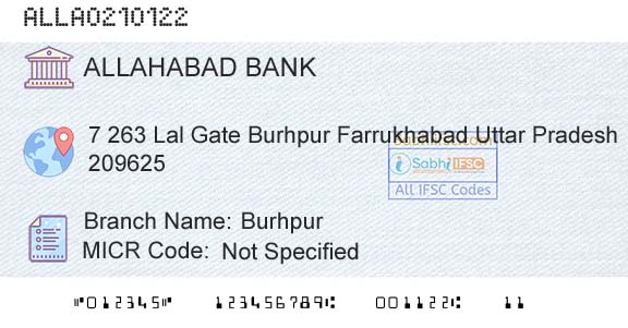 Allahabad Bank BurhpurBranch 