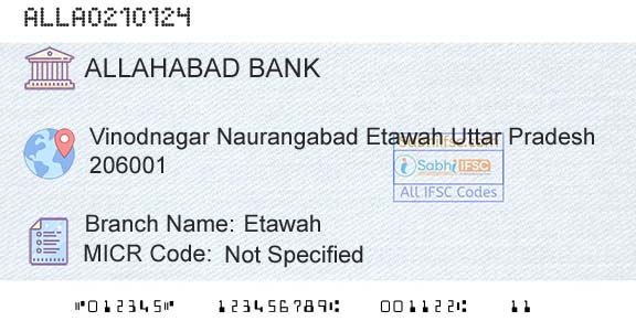 Allahabad Bank EtawahBranch 