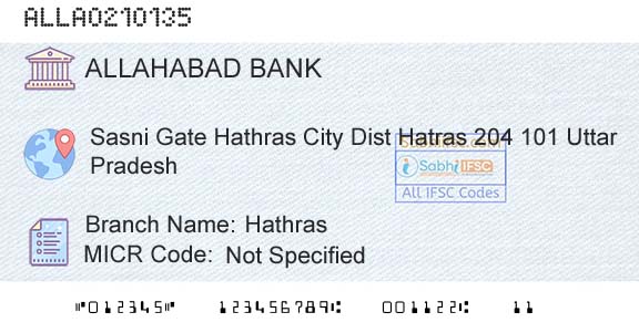 Allahabad Bank HathrasBranch 