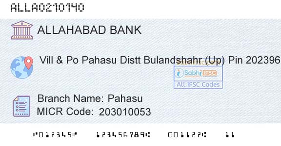 Allahabad Bank Pahasu Branch 