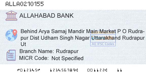 Allahabad Bank RudrapurBranch 