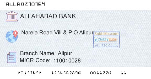 Allahabad Bank AlipurBranch