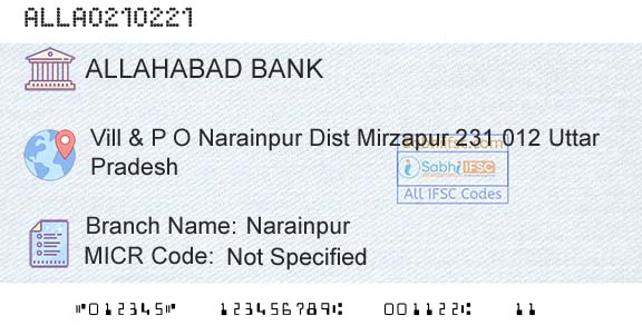 Allahabad Bank NarainpurBranch 