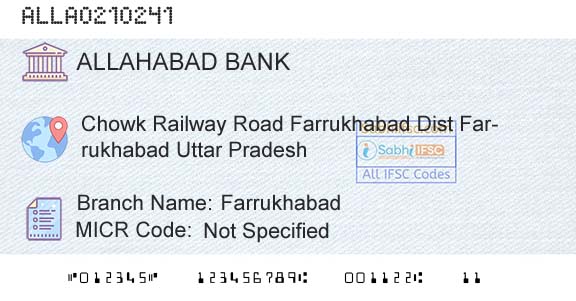 Allahabad Bank FarrukhabadBranch 
