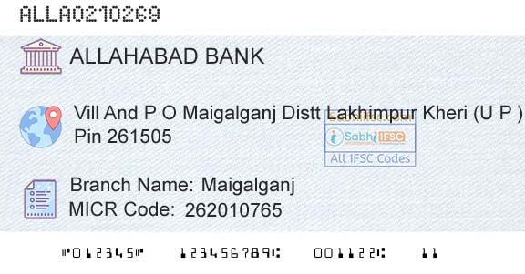 Allahabad Bank MaigalganjBranch 
