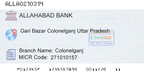 Allahabad Bank ColonelganjBranch 