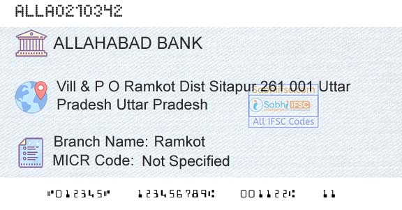 Allahabad Bank RamkotBranch 