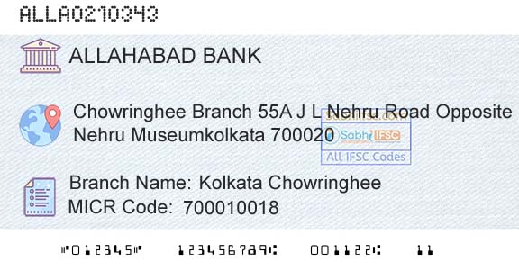 Allahabad Bank Kolkata ChowringheeBranch 