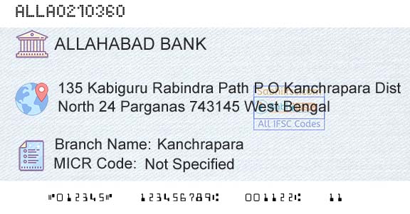 Allahabad Bank KanchraparaBranch 