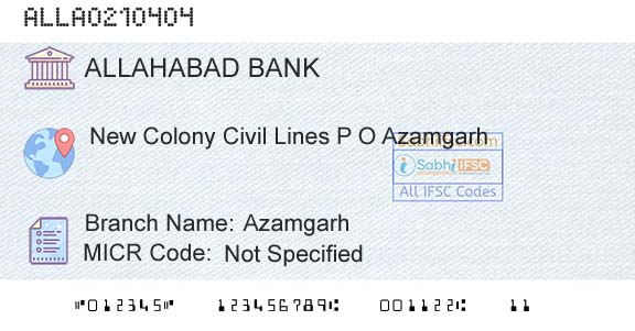 Allahabad Bank AzamgarhBranch 