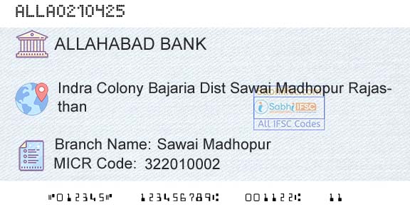 Allahabad Bank Sawai MadhopurBranch 