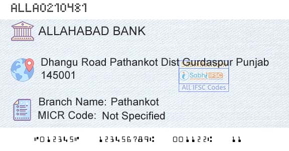 Allahabad Bank PathankotBranch 