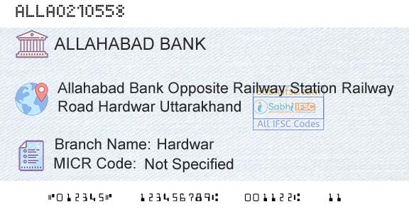 Allahabad Bank HardwarBranch 
