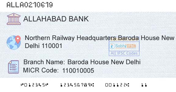 Allahabad Bank Baroda House New DelhiBranch 