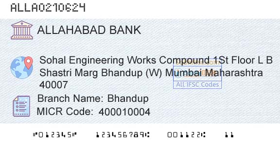 Allahabad Bank BhandupBranch 