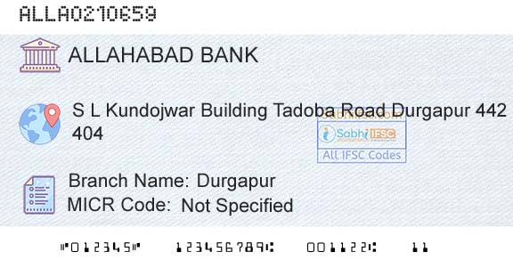 Allahabad Bank DurgapurBranch 
