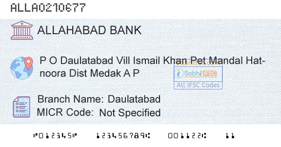 Allahabad Bank DaulatabadBranch 