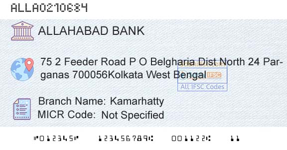 Allahabad Bank KamarhattyBranch 