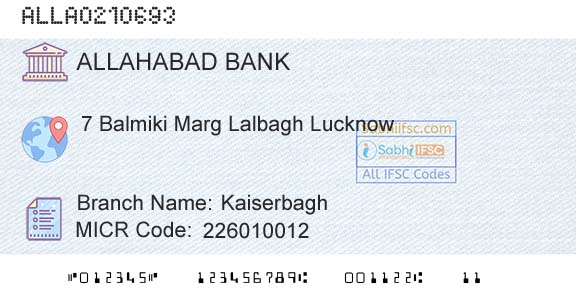 Allahabad Bank KaiserbaghBranch