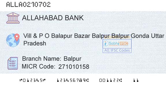 Allahabad Bank BalpurBranch 