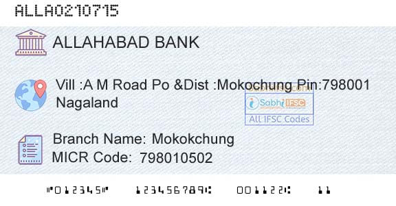 Allahabad Bank MokokchungBranch 