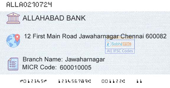 Allahabad Bank JawaharnagarBranch 