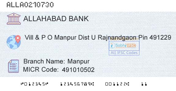Allahabad Bank ManpurBranch 