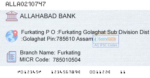 Allahabad Bank FurkatingBranch 
