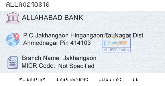 Allahabad Bank JakhangaonBranch 