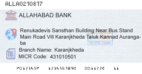 Allahabad Bank KaranjkhedaBranch 