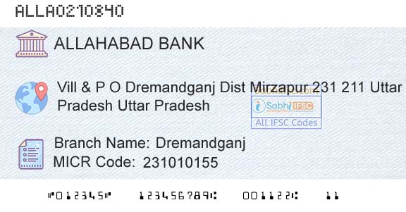 Allahabad Bank DremandganjBranch 