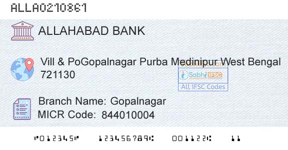 Allahabad Bank GopalnagarBranch 