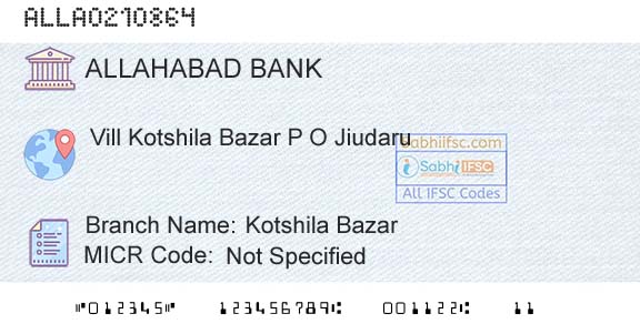 Allahabad Bank Kotshila BazarBranch 
