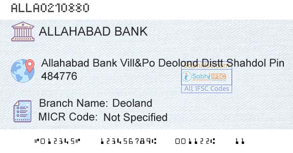 Allahabad Bank DeolandBranch 