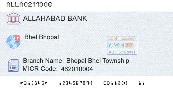 Allahabad Bank Bhopal Bhel TownshipBranch 